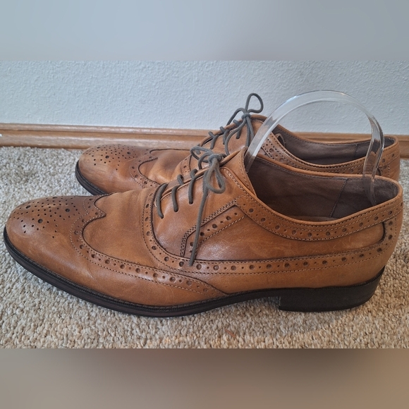 Johnston & Murphy Tyndall Flex Wing Tip Saddle Tan Lace-Up Oxfords Men\'s 10 main image 6